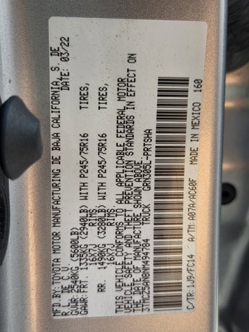 2022 Toyota Tacoma 4WD SR5