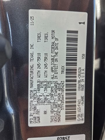 2026 Toyota Tundra 2WD SR