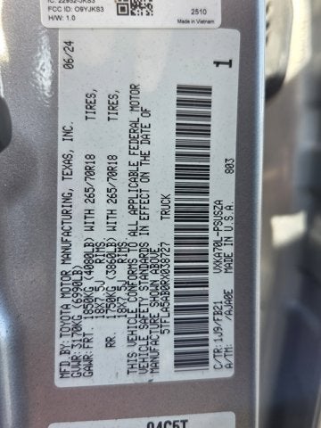 2024 Toyota Tundra 2WD SR5