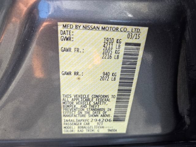 2015 Nissan Altima 2.5 S