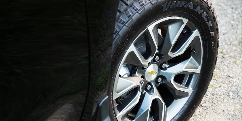 Close-up of a Chevrolet Trailblazer wheel.