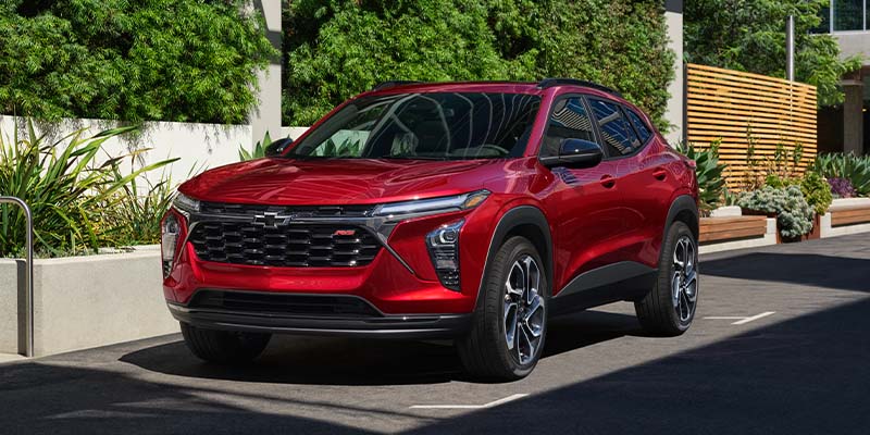 A red 2020 Chevrolet K5 SUV parked.