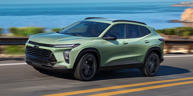 2024 Trax Moving on a Road near Sea